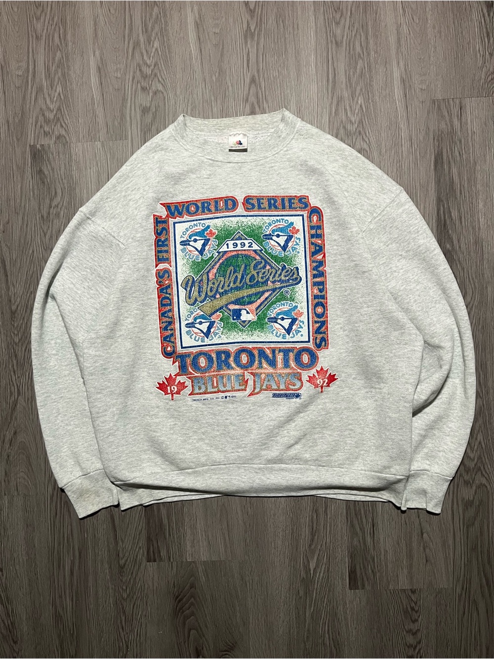 Vintage Toronto Blue Jays 1992 World Series, MLB, baseball graphic crewneck XL - Picture 1 of 13